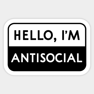 Hello, I'm Antisocial Sticker